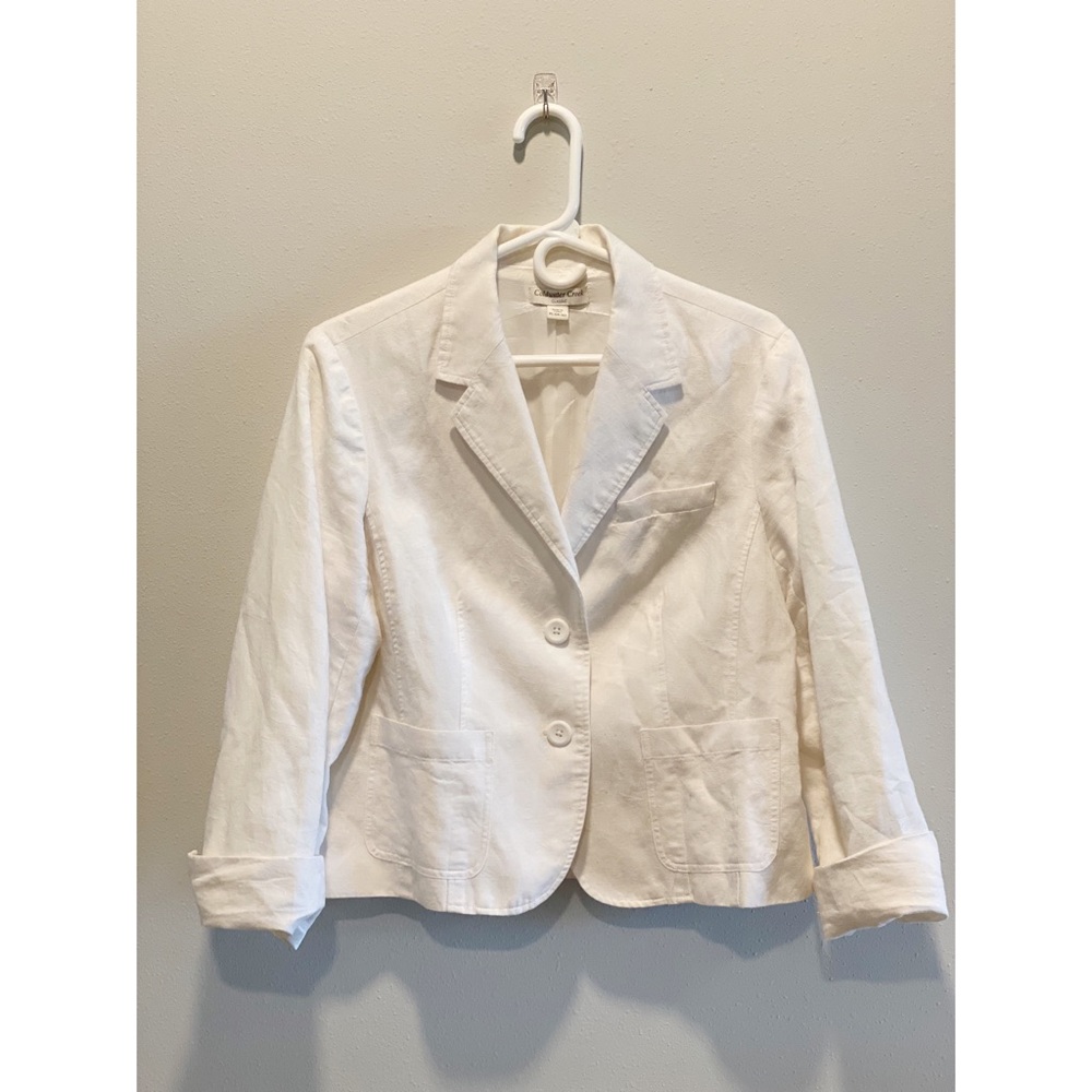 Coldwater Creek Ivory Embroidered Blazer